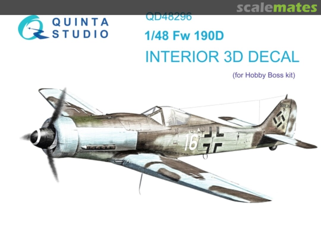 Boxart Fw 190D-9 interior 3D decals QD48296 Quinta Studio