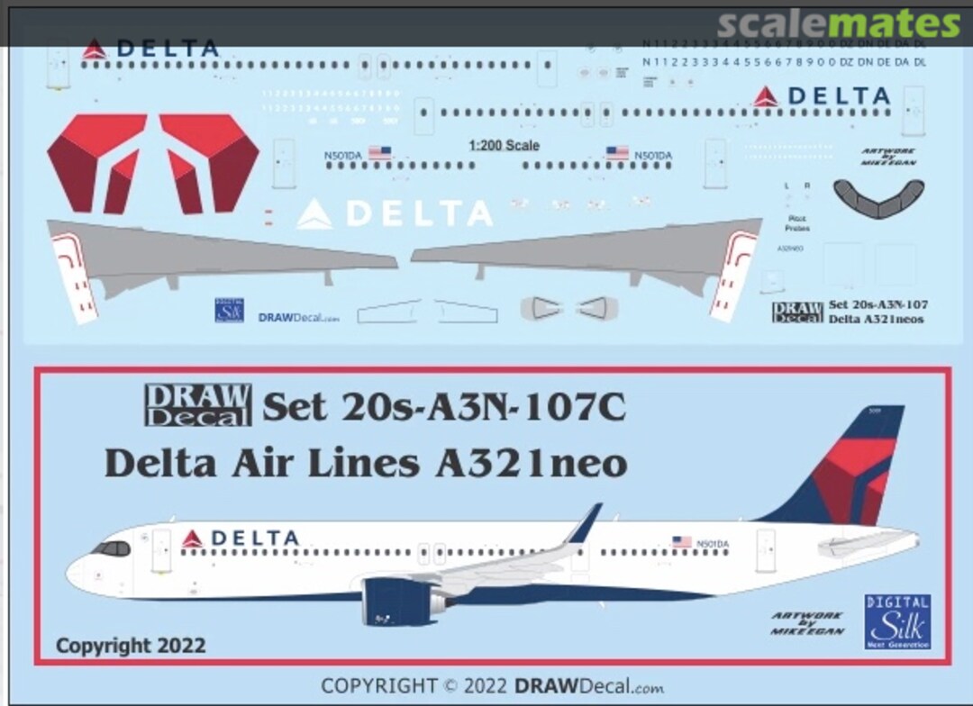 Boxart Delta A321neos - Includes Coroguard 20s-A3N-107c Draw Decal