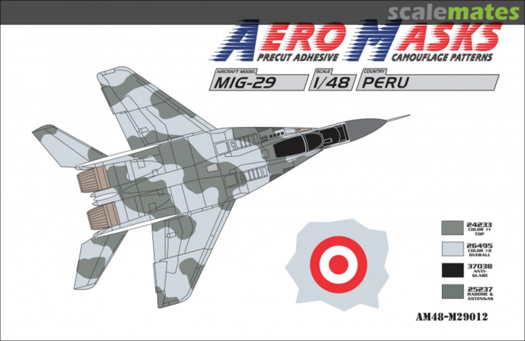 Boxart Mig-29 Peru AM48-M29012 AeroMasks