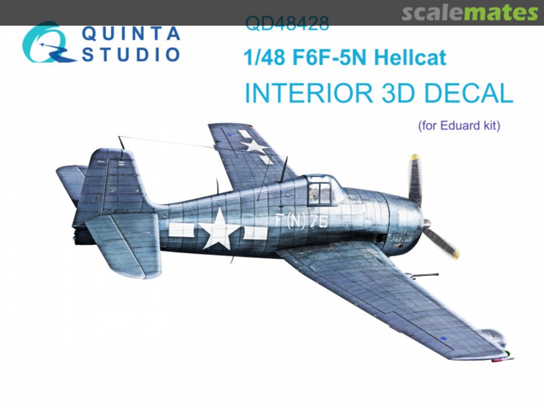 Boxart F6F-5N Hellcat interior 3D decals QD48428 Quinta Studio