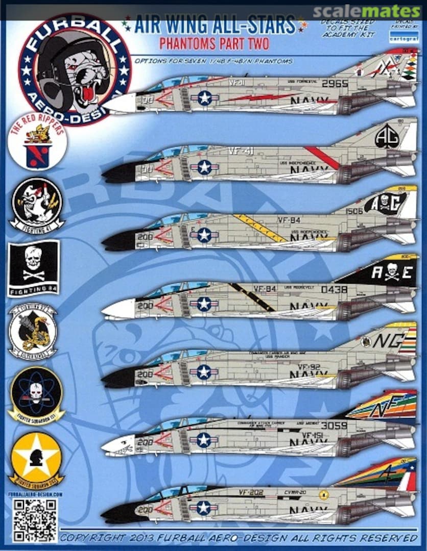 Boxart Air Wing All-Stars Phantoms Part Two 48-019 Furball Aero-Design