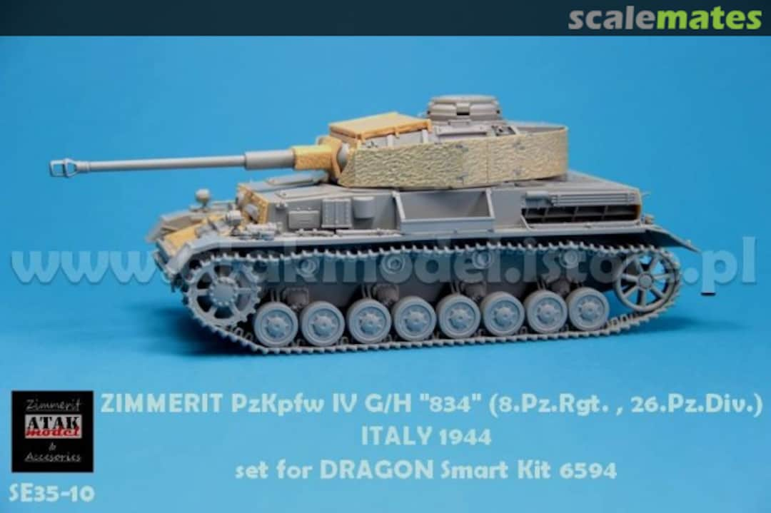 Boxart Zimmerit Pz.Kpfw. IV G/H "834" Italy 1944 SE35-10 Atak Model