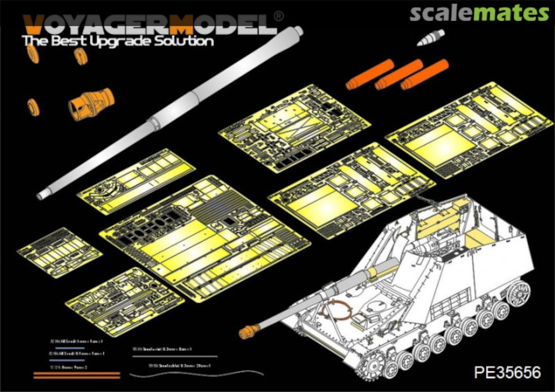 Contents Sd.Kfz. 164 Nashorn Basic Set (Gun Barrel Included) PE35656 Voyager Model