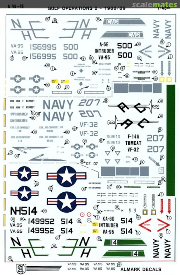 Boxart Gulf Operations 2 - 1988/89 A48-18 Almark Decals