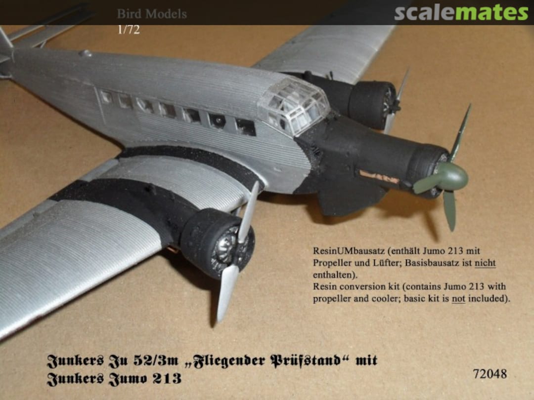 Boxart Junkers Ju 52/3m "Fliegender Prüfstand" Jumo 213 72048 Bird Models