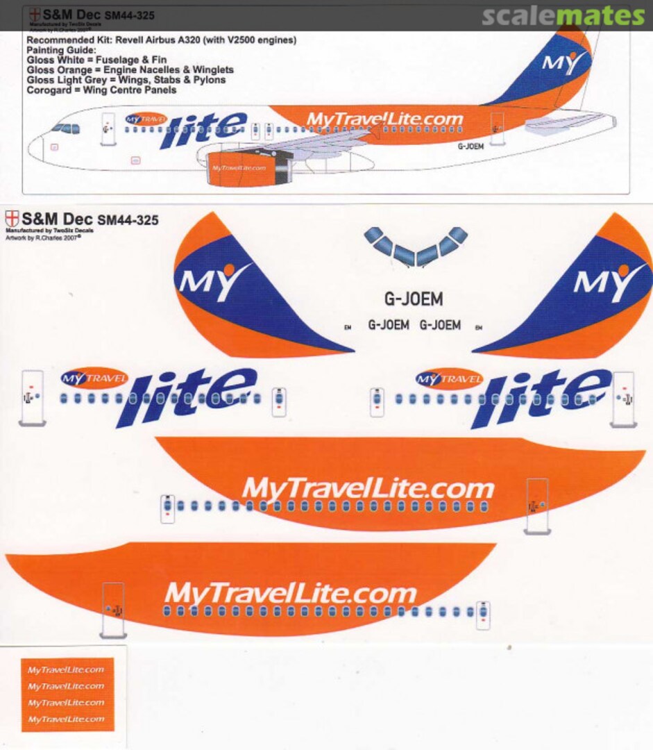 Boxart MyTravelLite.Com Airbus A320 SM44-325 S&M Dec