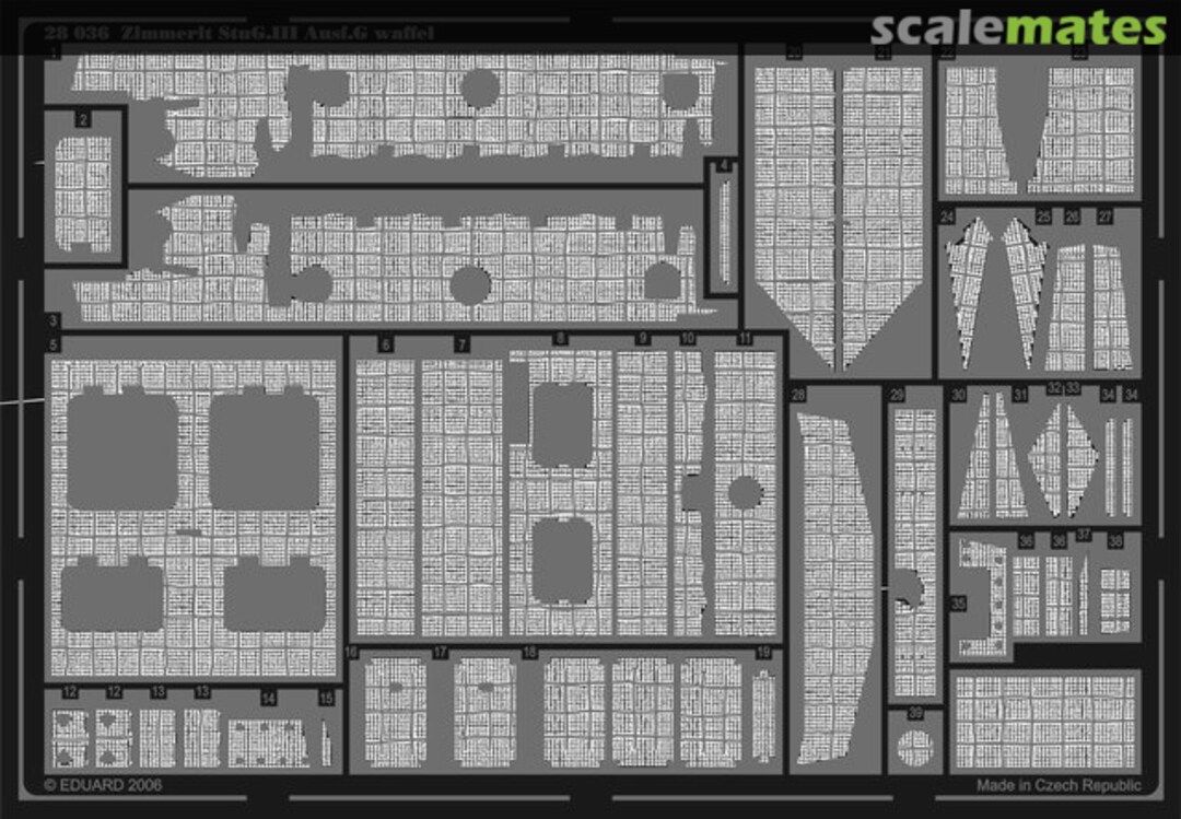 Boxart Zimmerit StuG.III Ausf.G waffel 28036 Eduard