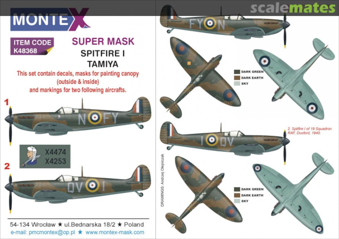 Boxart Spitfire Mk.I K48368 Montex