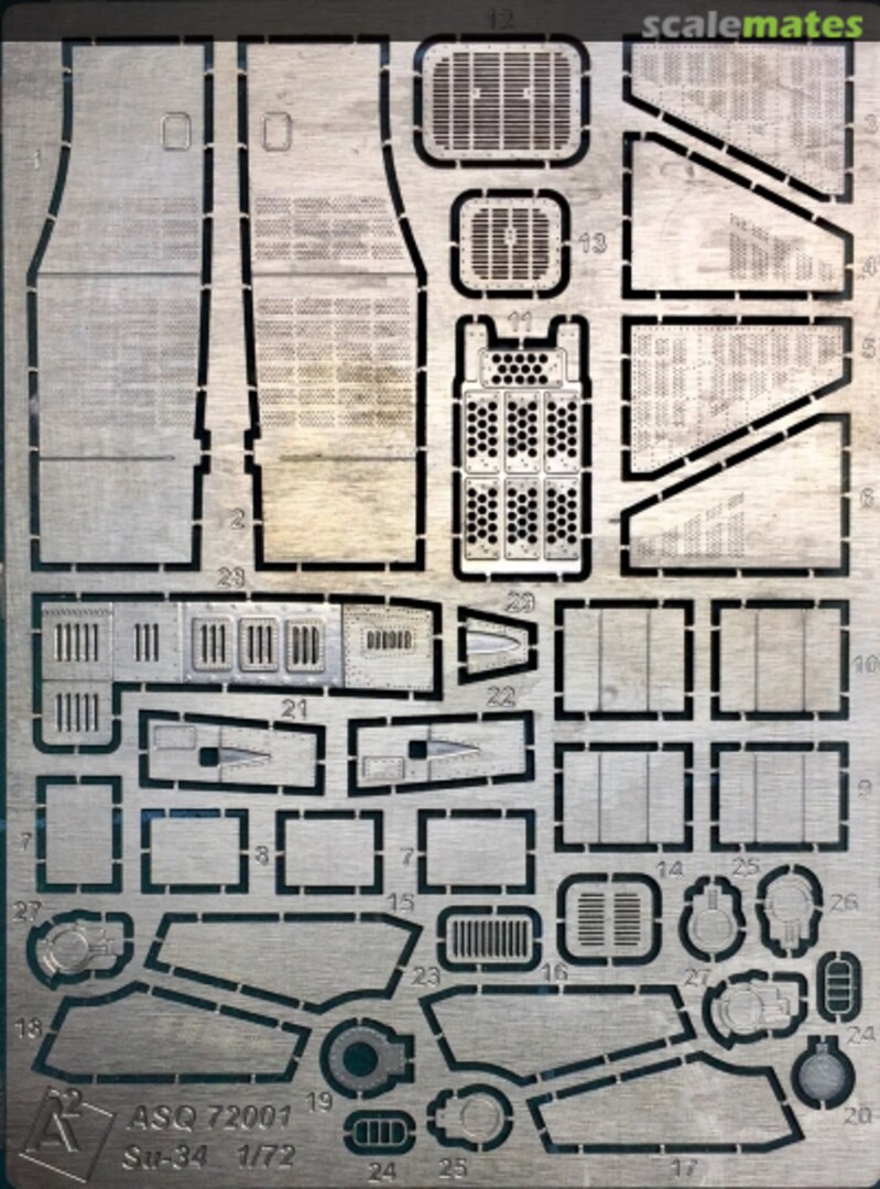 Boxart Su-34 Exterior Photo etched set ASQ72001 A²-squared