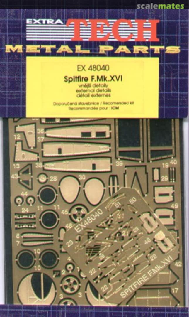 Boxart Spitfire F.Mk.XVI external details EX 48040 Extratech