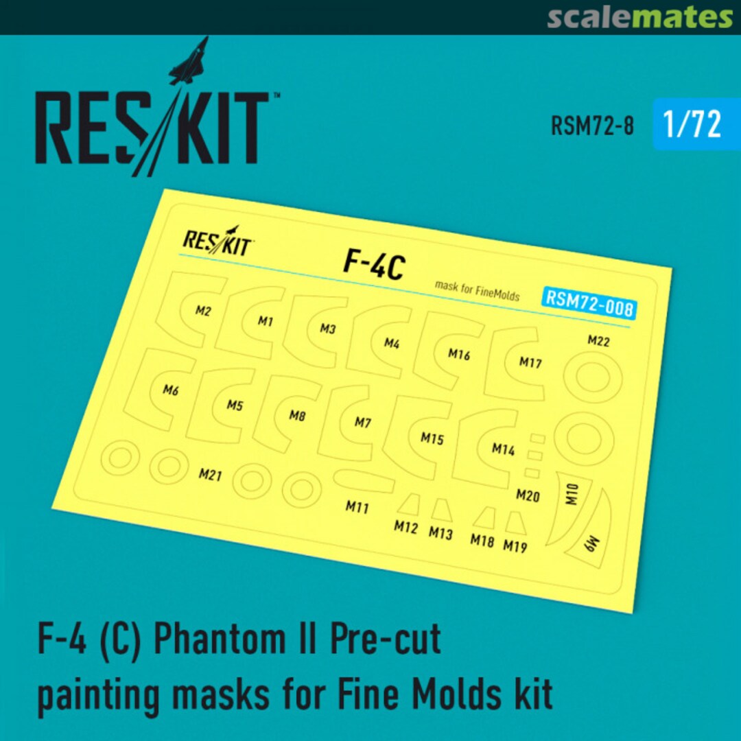 Boxart F-4 (C) Phantom II Pre-cut painting masks RSM72-0008 ResKit