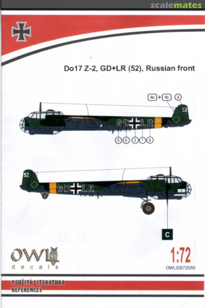 Boxart Dornier Do 17 Z-2 Kg.77 Russian front DS72050 OWL