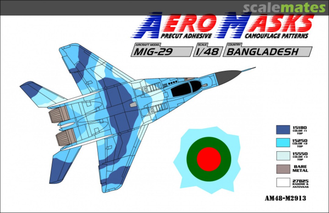 Boxart Mig-29 Bangladesh AM48-M2913 AeroMasks