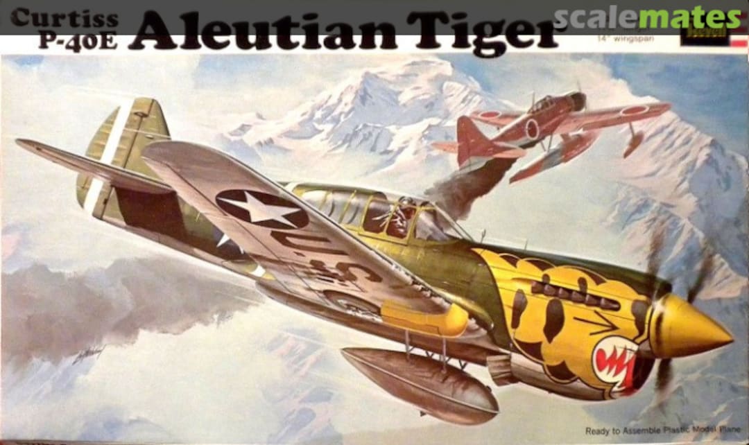 Boxart Curtiss P-40E Aleutian Tiger H-271-250 Revell