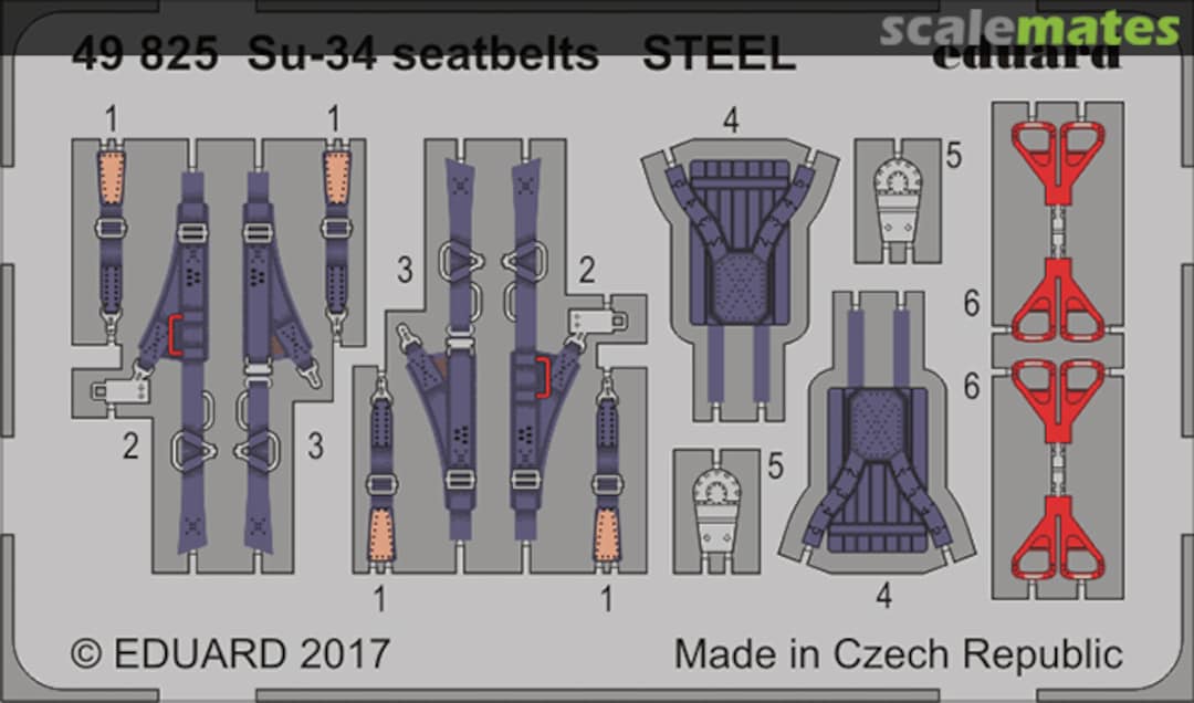 Boxart Su-34 Fullback - Seatbelts STEEL 49825 Eduard