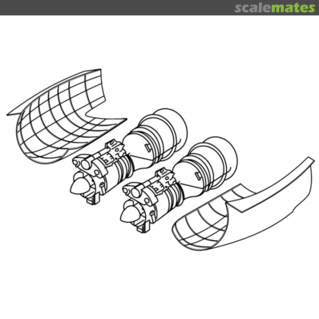 Boxart Mil Mi-28 "Havoc" Engine Detail Set TC72026 HELI Resin Kits