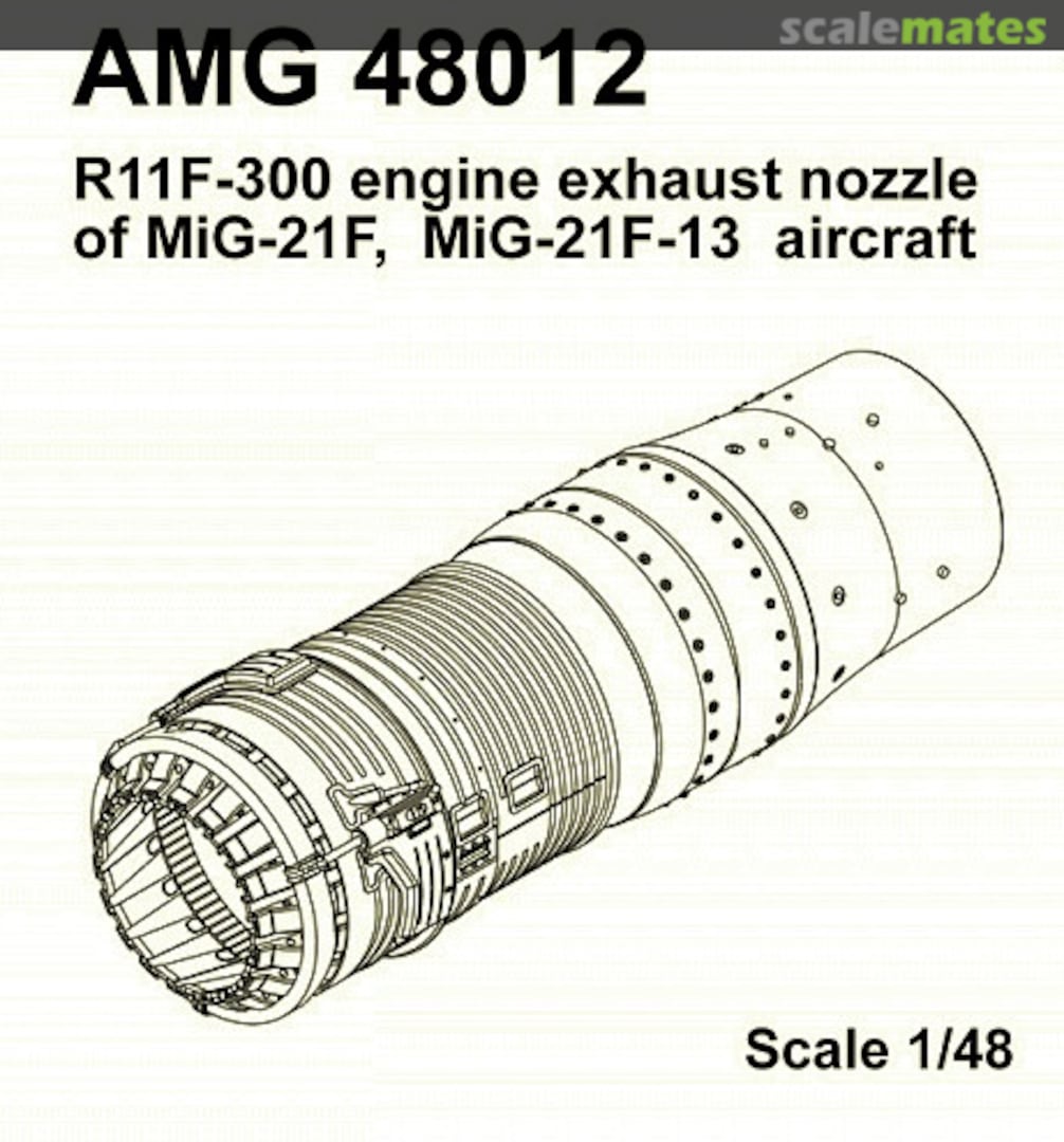 Boxart MiG-21F/F13, MiG-21FL exhaust nozzle 48012 Amigo Models