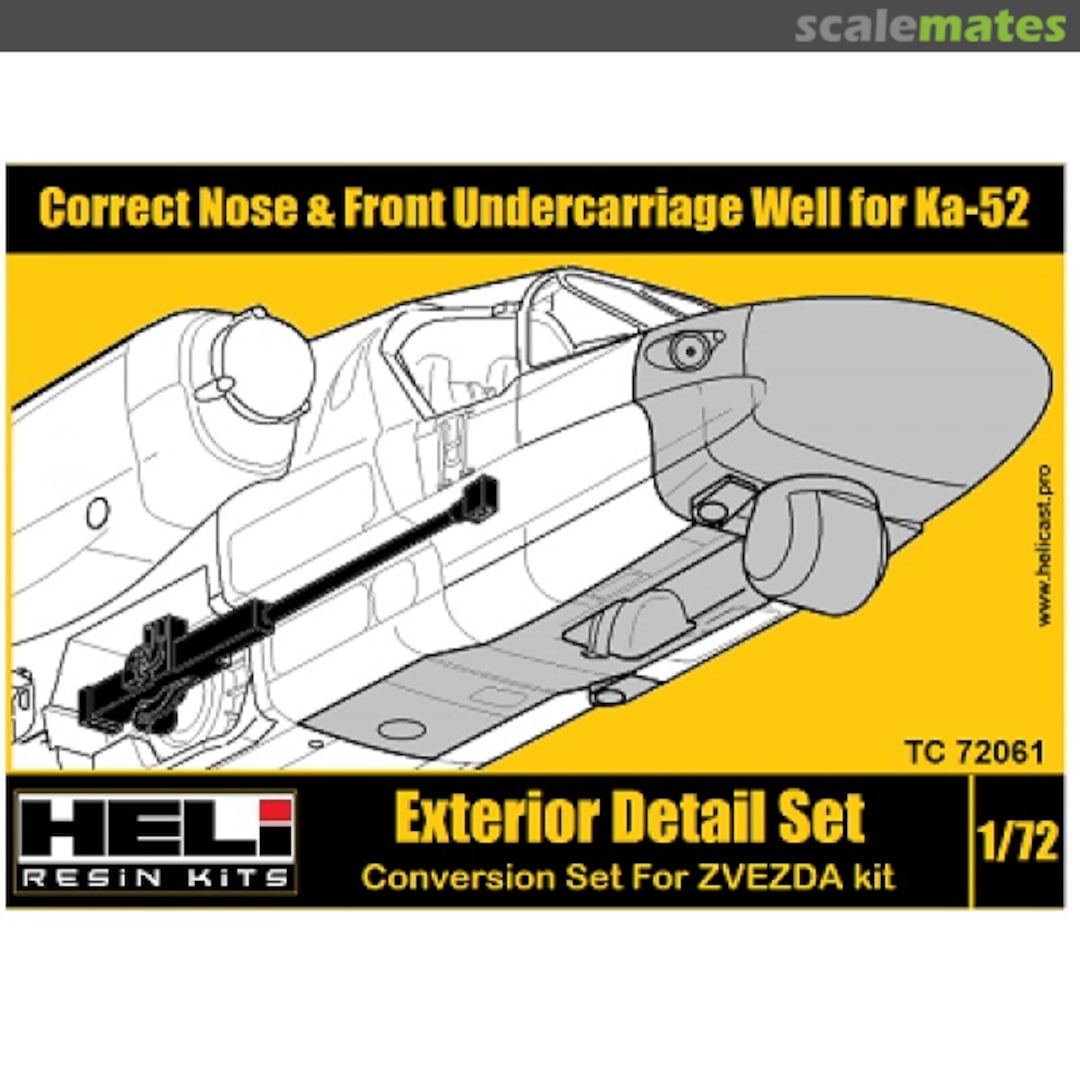 Boxart Correct Nose & Front Undercarriage Well for Ka-52 TC72061 HELI Resin Kits