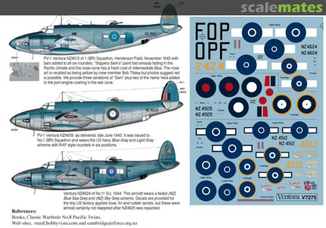 Boxart RNZAF PV-1 Venturas V7275 Ventura