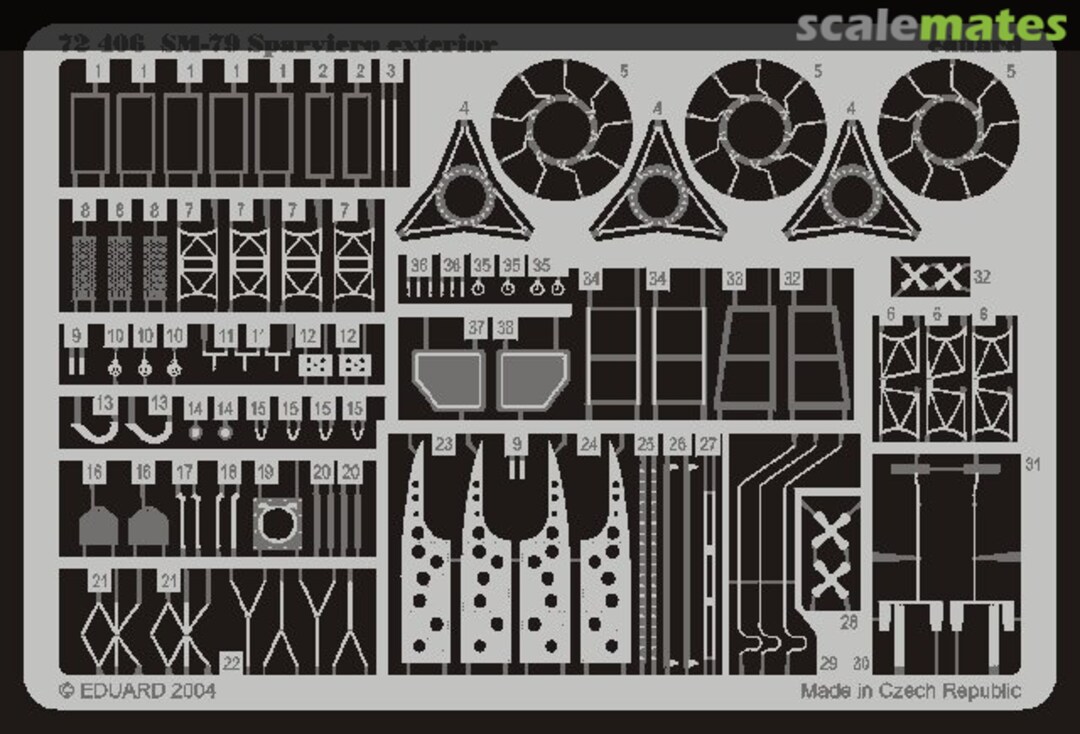 Boxart SM 79 Sparviero exterior 72406 Eduard