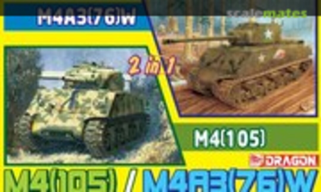 1:35 M4A3(105) Howitzer Tank/M4A3(76)W Sherman 2 in 1 (Dragon 6734)