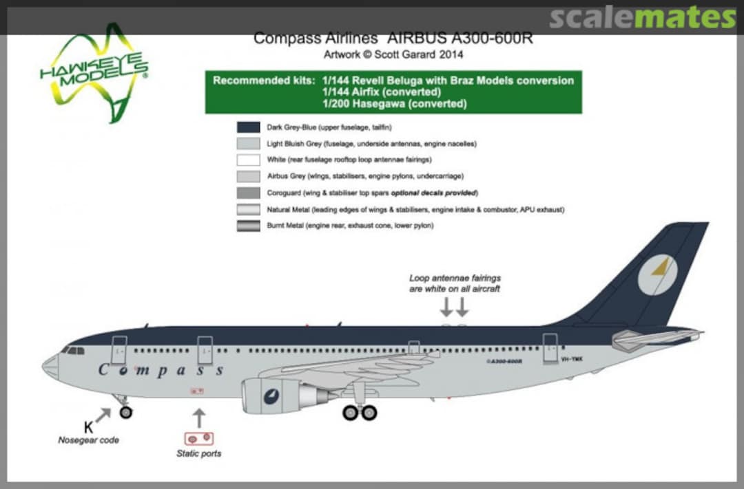 Boxart Compass, Airbus A300-600R CDS-107 Hawkeye Models