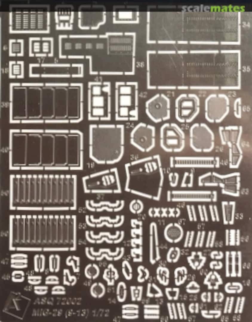 Boxart MiG-29 (9-13) Exterior Photo etched set ASQ72002 A²-squared