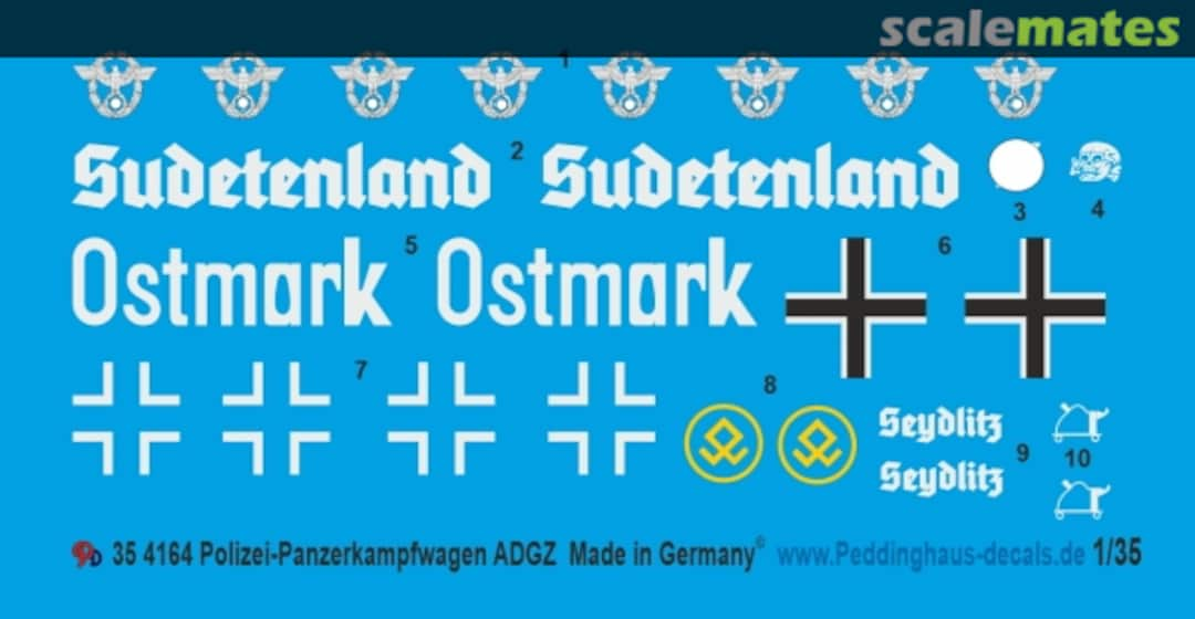 Boxart Polizei- Panzerkampfwagen ADGZ 35 4164 Peddinghaus-Decals