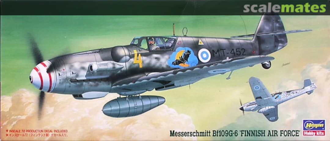 Boxart Messerschmitt Bf109G-6 'Finnish Air Force' 00916 Hasegawa