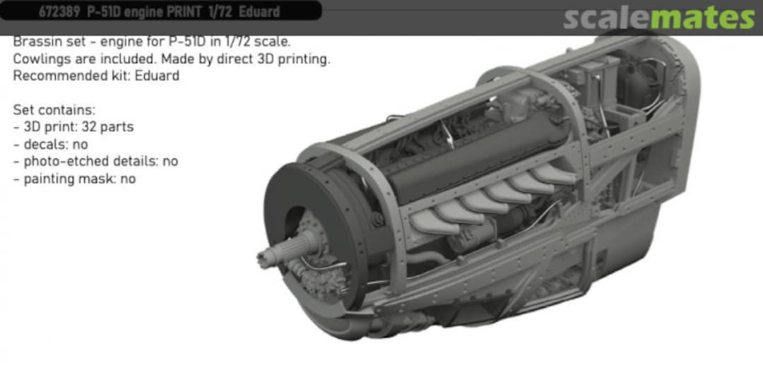 Boxart P-51D Engine PRINT EDUARD 672389 Eduard