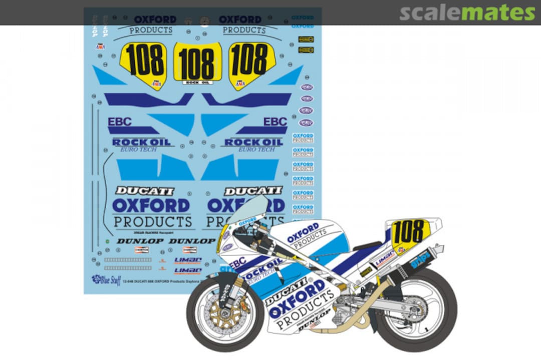 Boxart Ducati 888 sponsored by Oxford Products #108 12-048 Blue Stuff