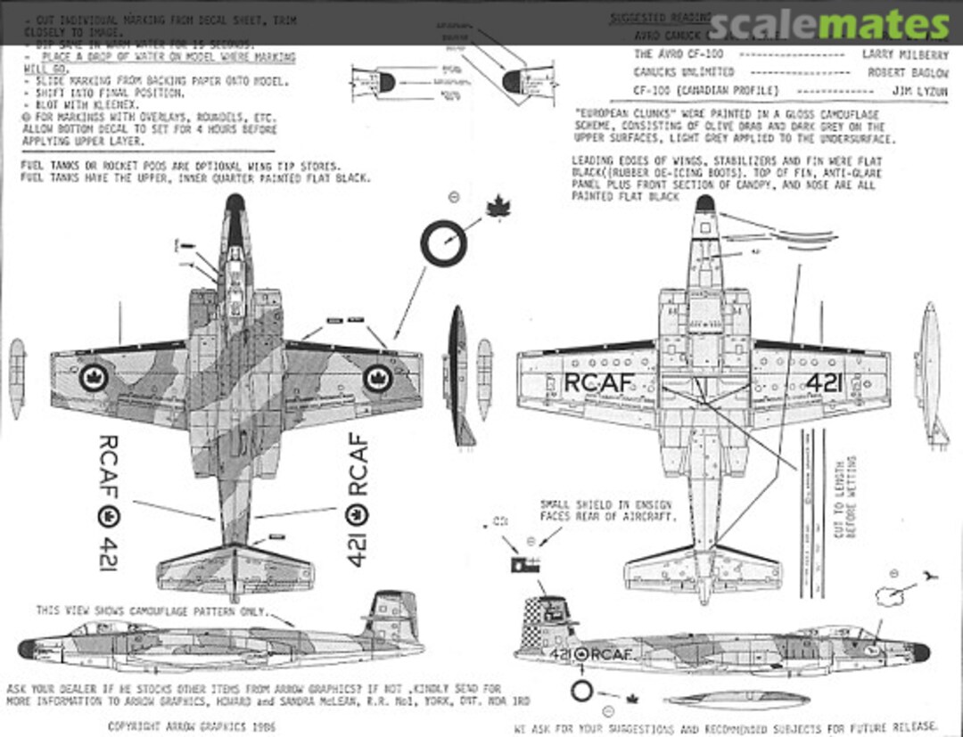 Contents Avro CF-100 Canuck Mk.4B none Arrow Graphics