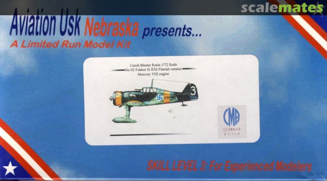 Boxart Fokker D.XXI Mercury VIII Finnish version 92 Aviation USK