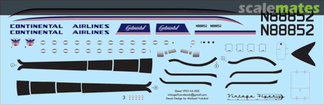 Boxart DC-4 Continental VFD072-005 Vintage Flyer Decals