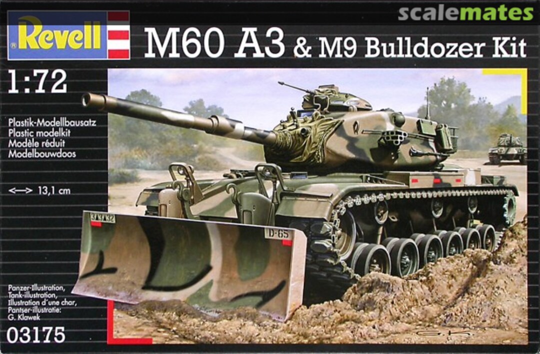 Boxart M60 A3 with M9 Bulldozer Kit 03175 Revell