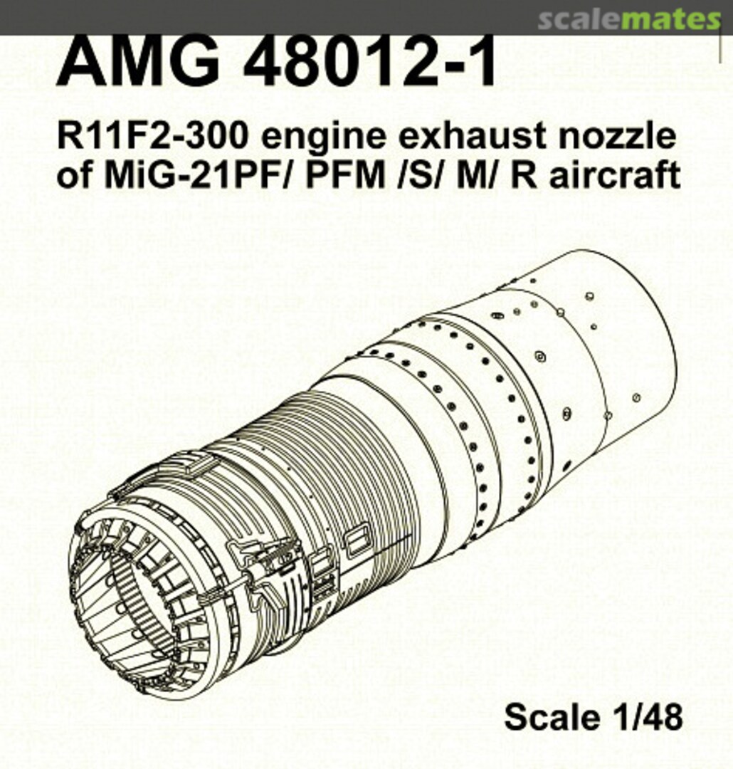 Boxart MiG-21M / MF / PFM, MiG-21S, MiG-21R engine nozzle 48012-1 Amigo Models