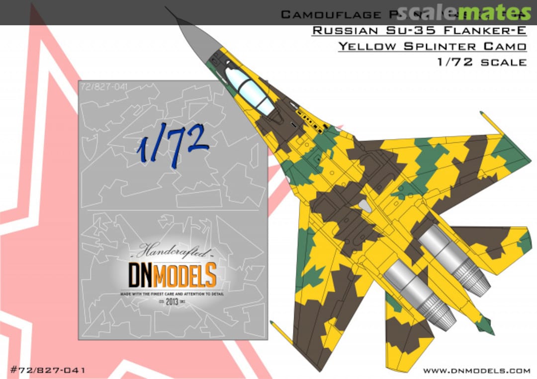 Boxart Su-35 Flanker-E Splinter Camouflage Paint Masks 72/827-041 DN Models