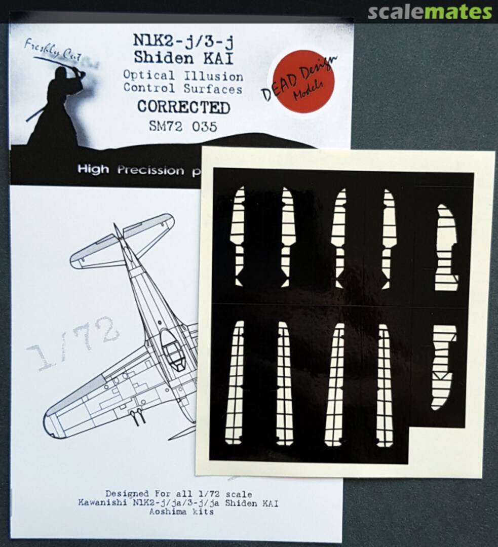 Boxart N1K2-j/3-j Shiden KAI - Optical Illusion Control Surfaces (CORRECTED) SM72035 DEAD Design Models