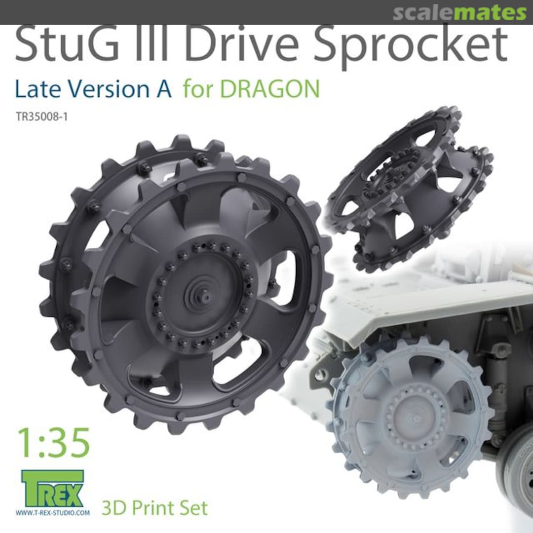 Boxart StuG III Drive Sprocket Late Version A TR35008-1 T-Rex Studio