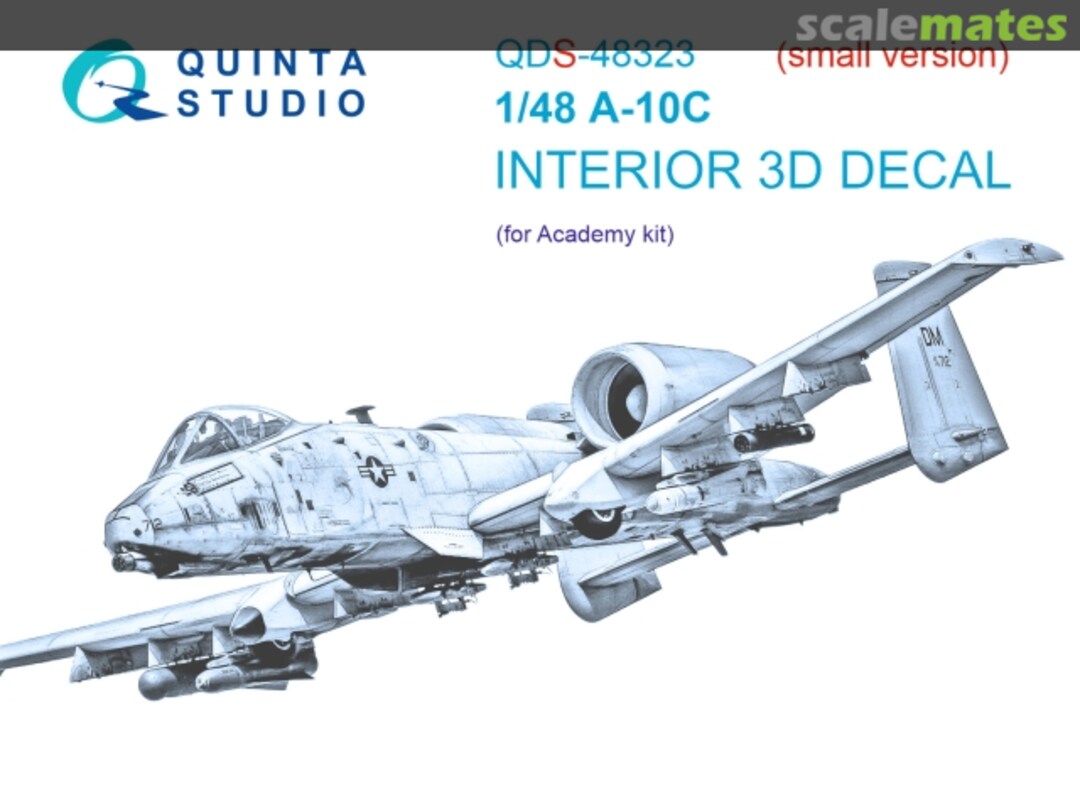 Boxart A-10C Thunderbolt II interior 3D decal small version QDS-48323 Quinta Studio