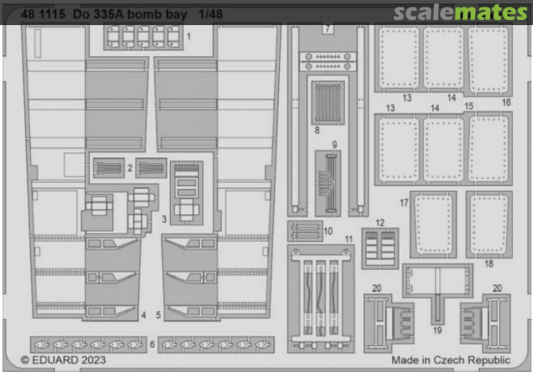 Boxart Do 335A bomb bay amiya 481115 Eduard