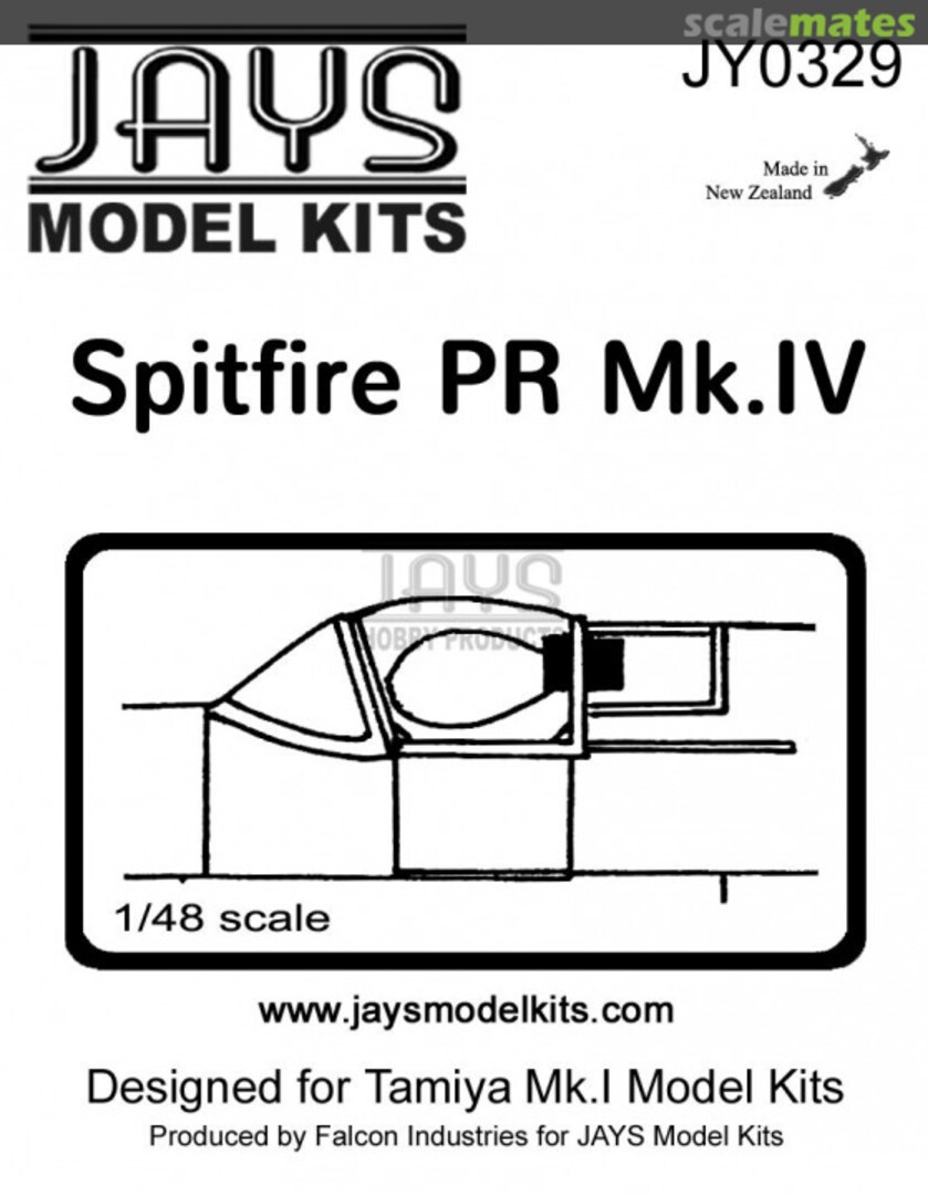 Boxart Supermarine Spitfire PR Mk.IV Canopy JY0329 JAYS Model Kits