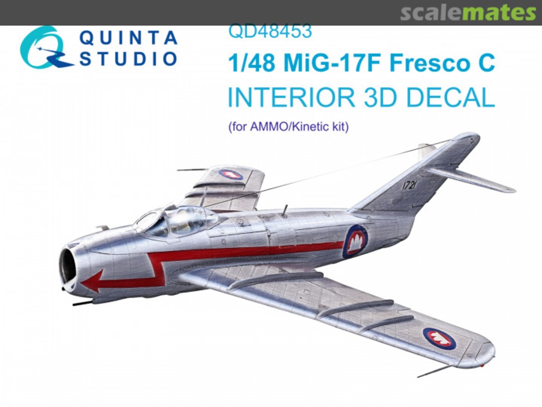 Boxart MiG-17F interior 3D decals QD48453 Quinta Studio