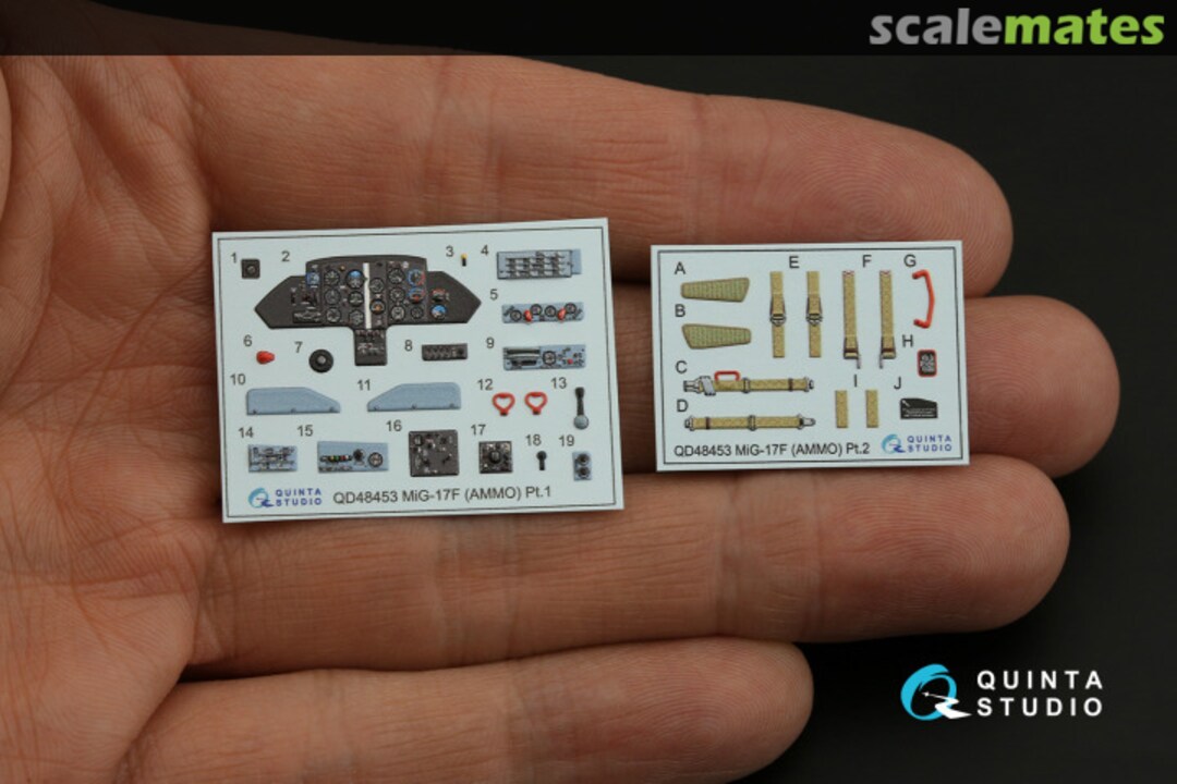 Contents MiG-17F interior 3D decals QD48453 Quinta Studio