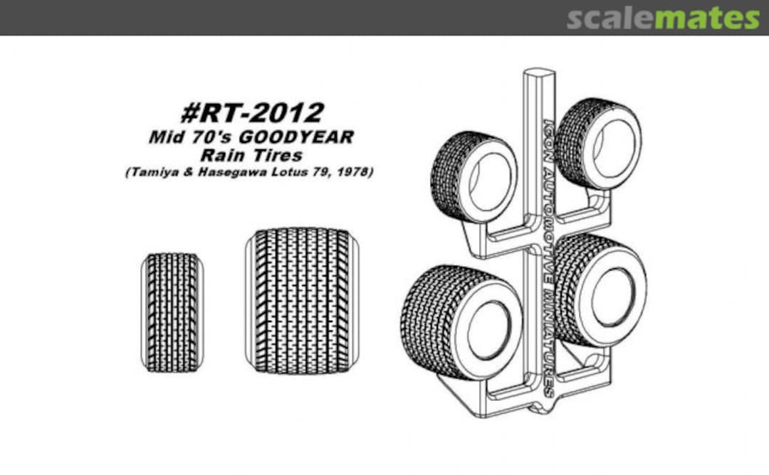 Boxart Rain Tires "Ronnie Peterson" RT-2012 Icon Automotive Miniatures