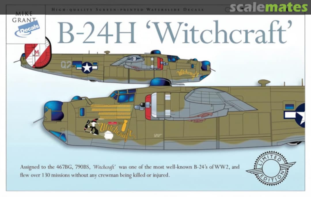 Boxart B-24H "Witchcraft" MG 72-050 Mike Grant Decals