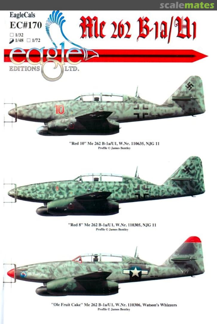 Boxart Me 262 B-1a/U1 EagleCals EC48-170 Eagle Editions