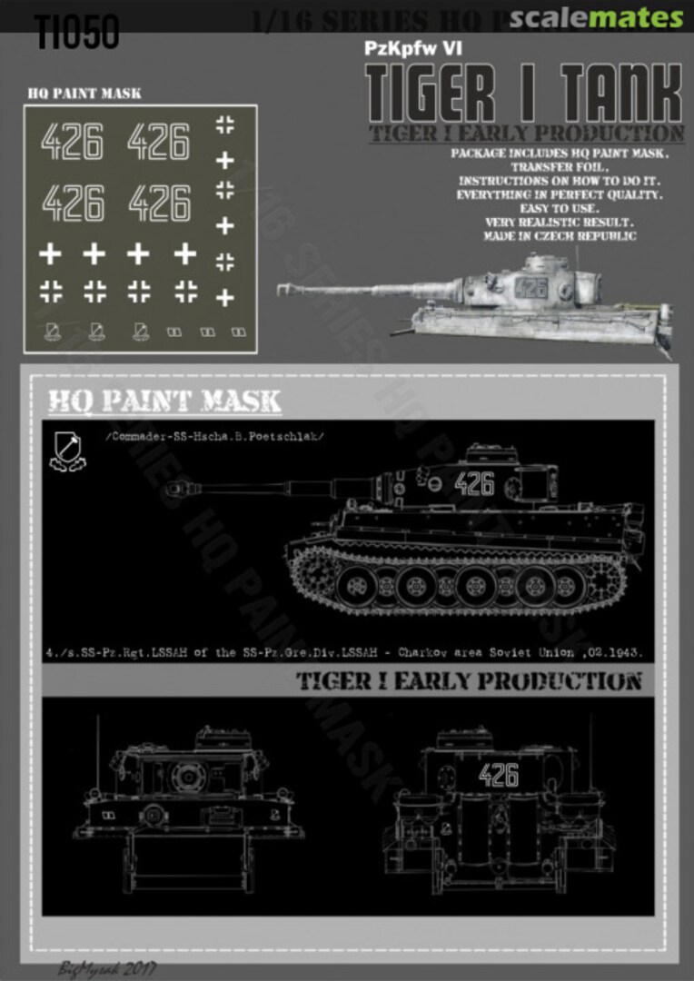 Boxart Tiger I #426 Early Production TI 050 HQ-Masks