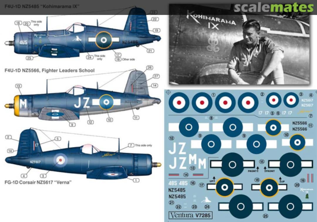 Boxart RNZAF F4U-1D & FG-1D Corsairs V7285 Ventura