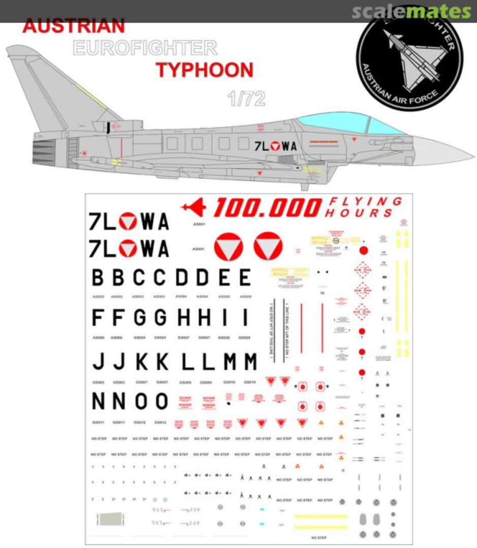 Boxart Austrian Eurofighter Typhoon FJ 72001 Brent-Air-Decals